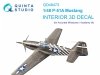 Quinta Studio QD48473 P-51A 3D-Printed coloured Interior on decal paper (Accurate Miniatures/Academy) 1/48